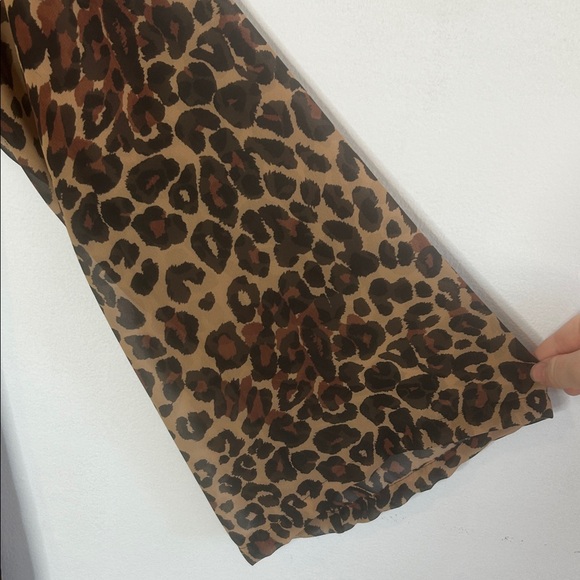 Show Me Your MuMu Leopard Print V-Neck Sheer Tunic - Picture 6 of 8